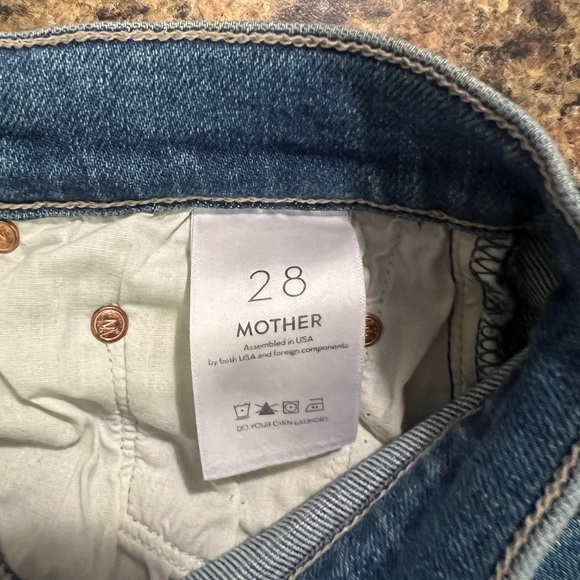 mother the triple ankle fray play like a pirate jeans - Picture 5 of 5